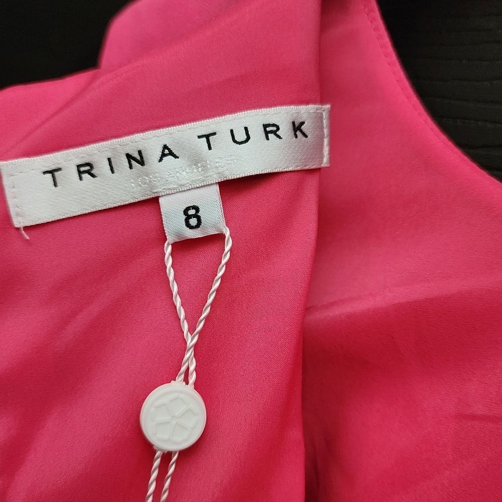Trina Turk Sz. 8 NWT Pink Swizzle Lambada Cold Shoulder Dress - Picture 9 of 16